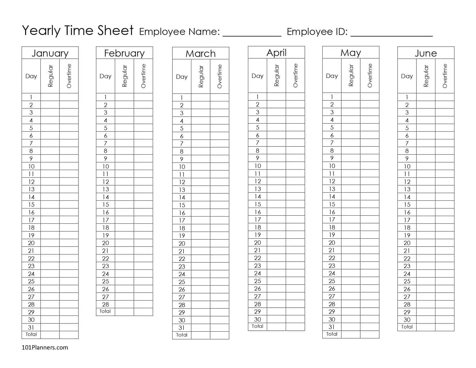 FREE Timesheet Template Printables Instant Download