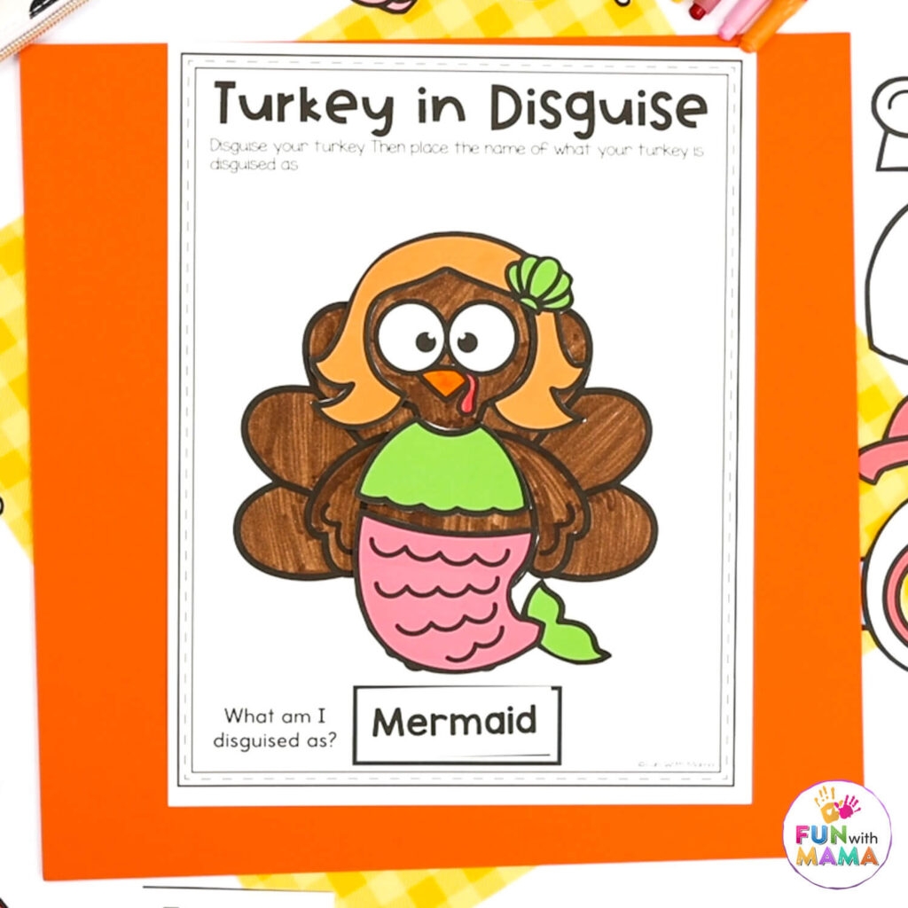 Disguise A Turkey Template Free Printable