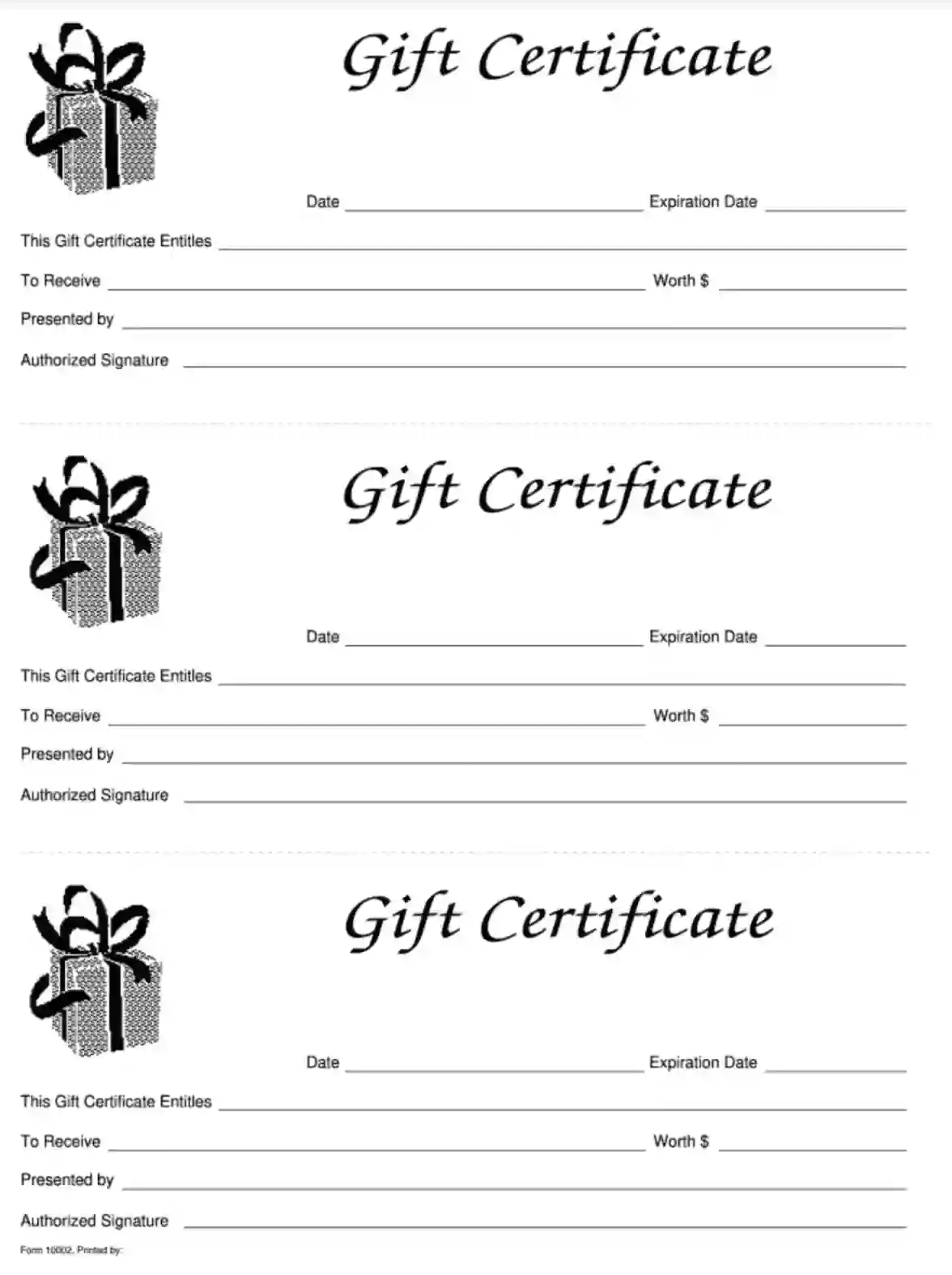 Free Printable Present Template