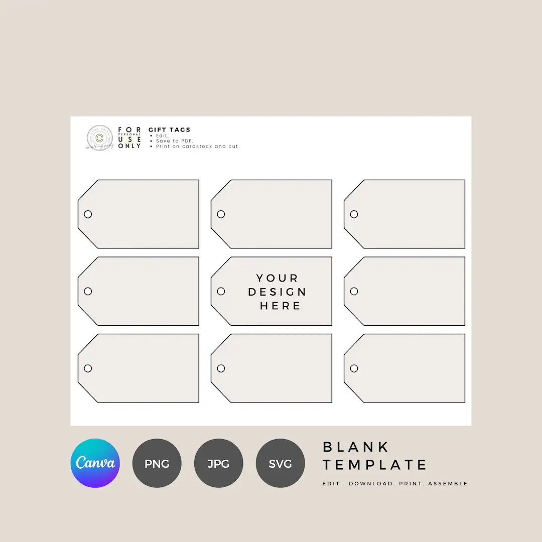 Downloadable Editable Free Printable Gift Tags Templates