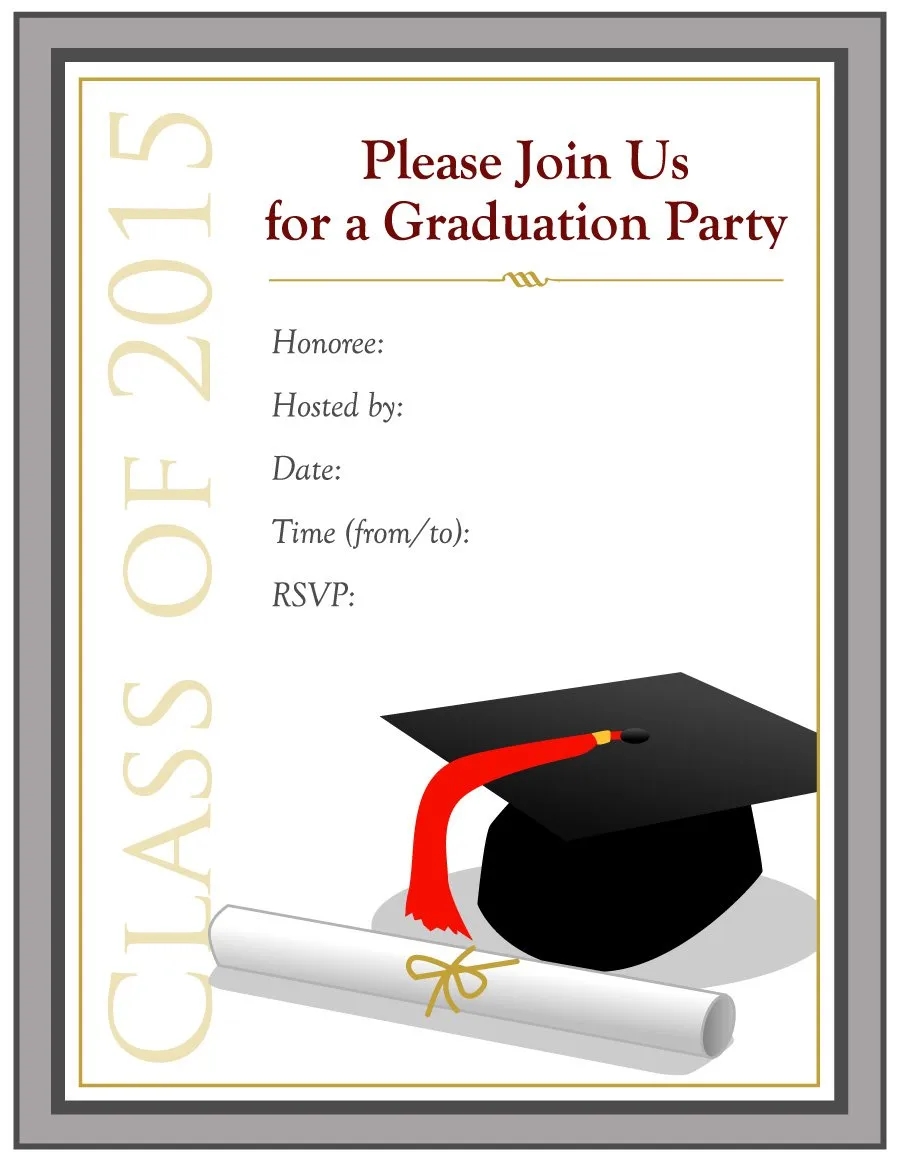 Graduation Announcements Free Templates Printable