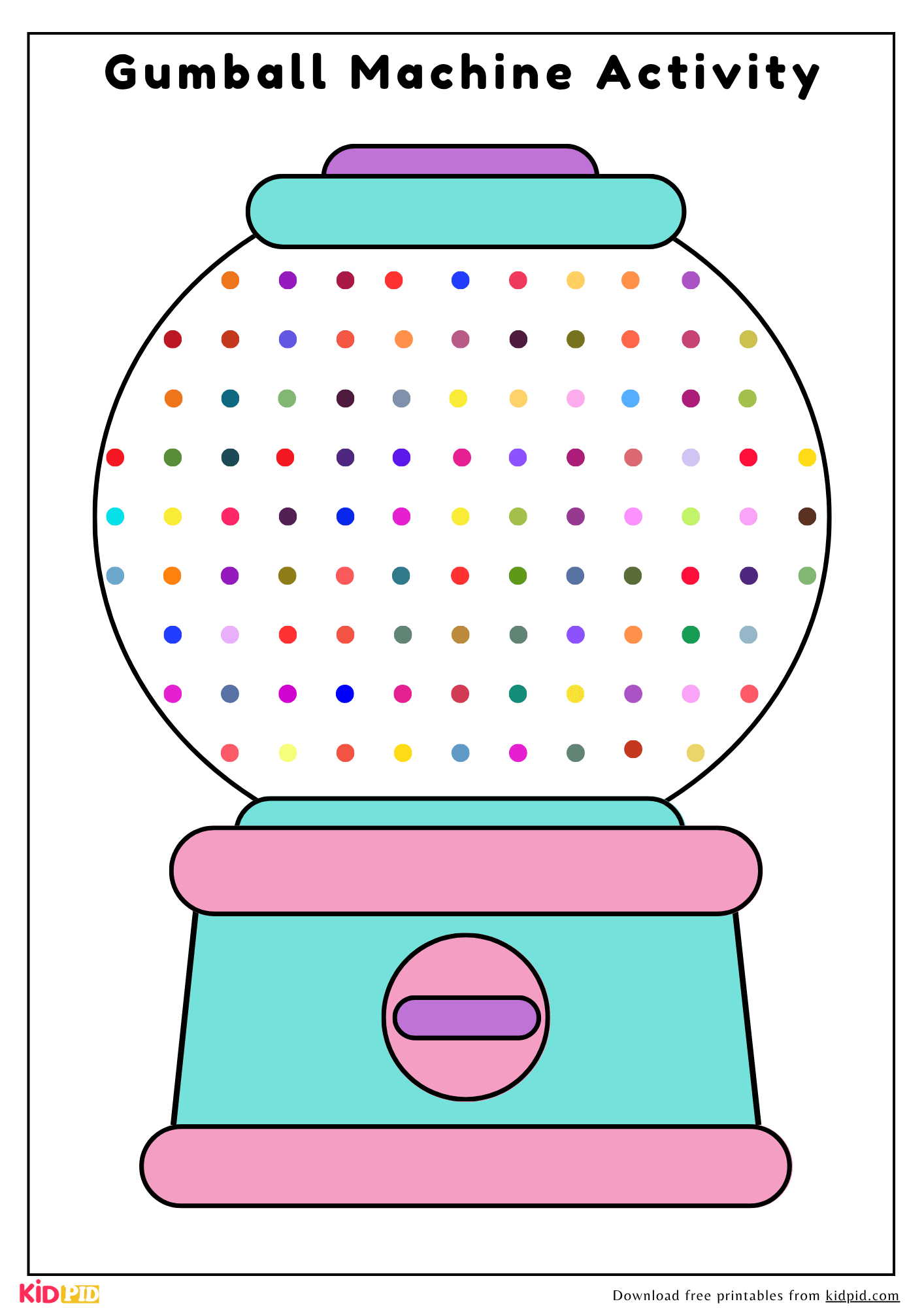 Free Printable Gumball Machine Template