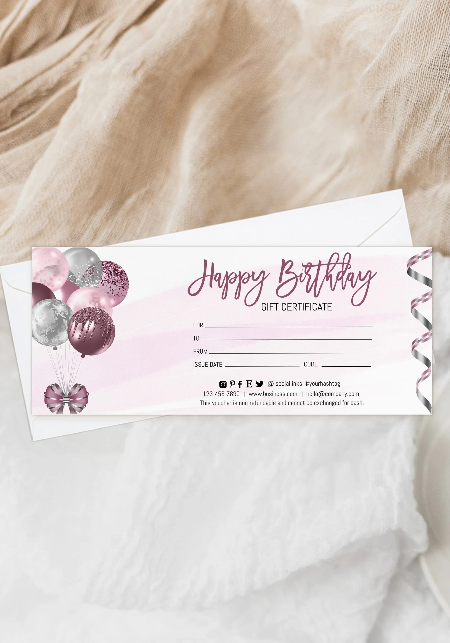 Happy Birthday Gift Certificate Printable Birthday Day Gift Certificate Template Birthday Coupon Last Minute Gift Voucher Template Aoleta