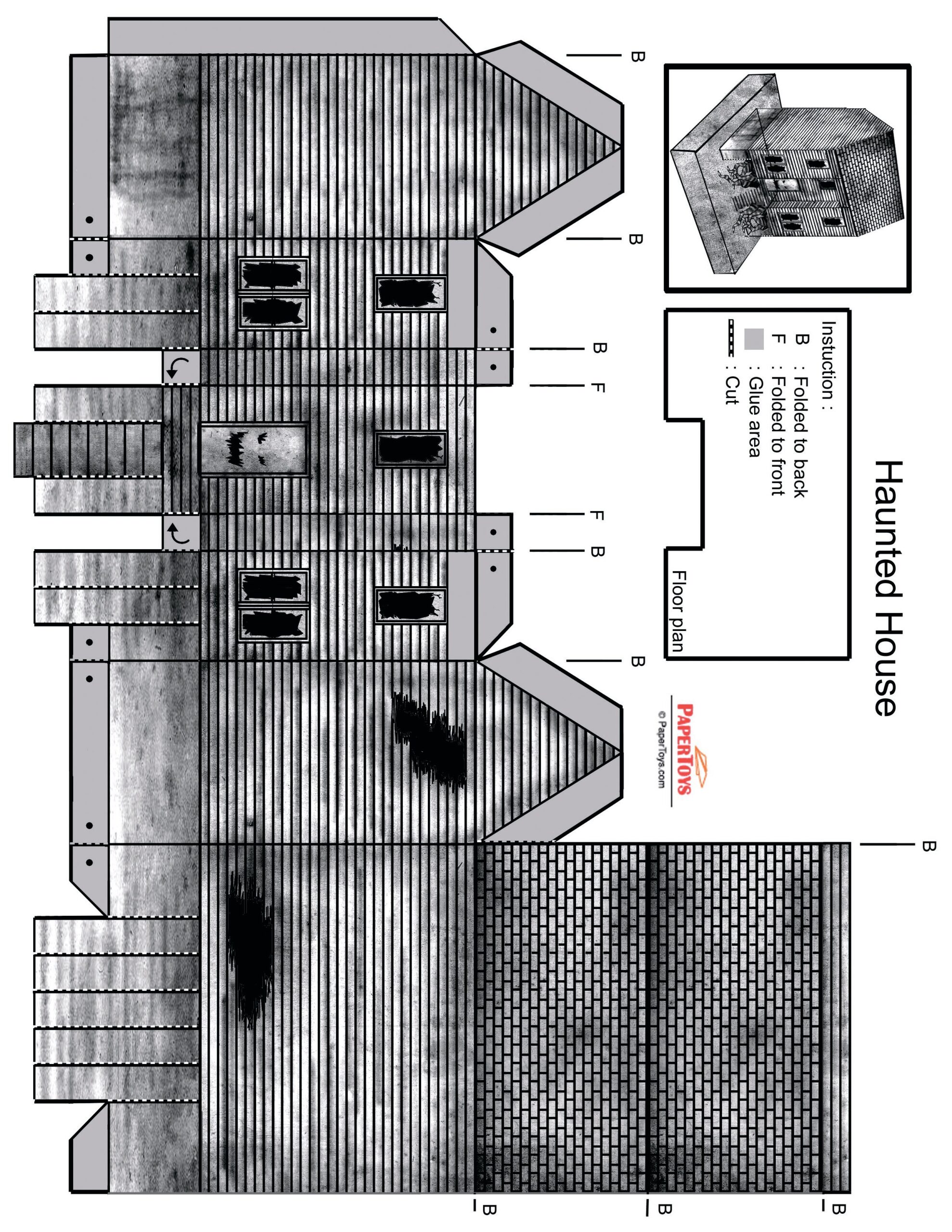 Free Printable Haunted House Template
