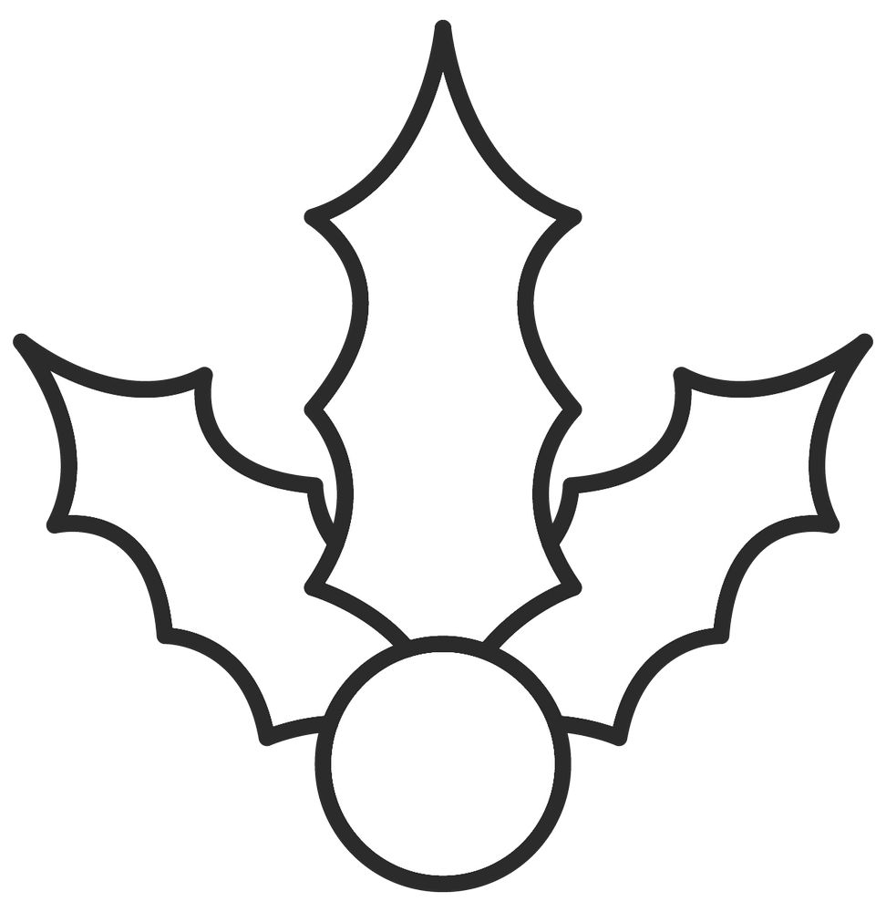 Holly Leaf Template 40 Printables NorthPoleChristmas