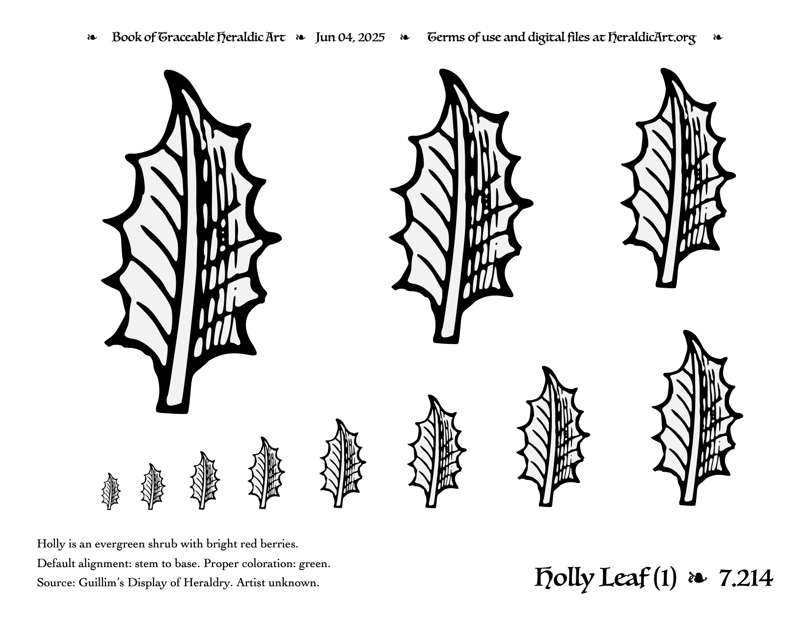 Free Printable Holly Leaf Template