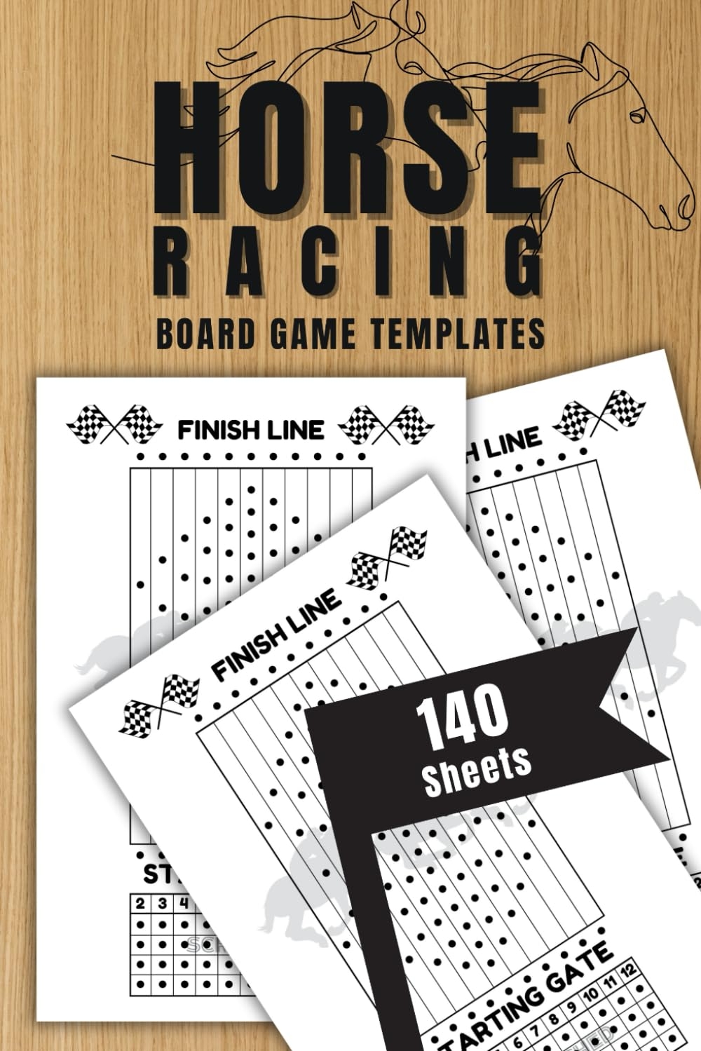 Horse Racing Template Sheets 140 Templates For Horse Racing Family Dice Cards Game Derby Horse Race Game Paper Pads Press Marie Coral Amazon de B cher