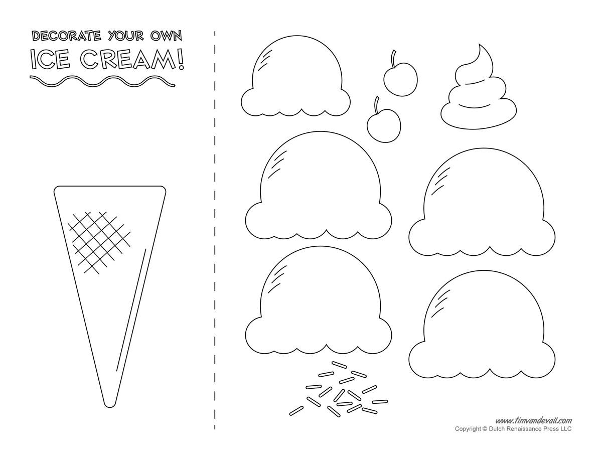 Ice Cream Cone Template Free Printable