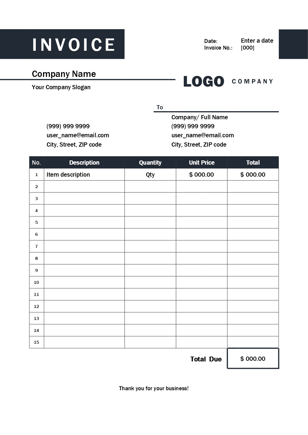 Invoice Template 7 ONLYOFFICE ONLYOFFICE