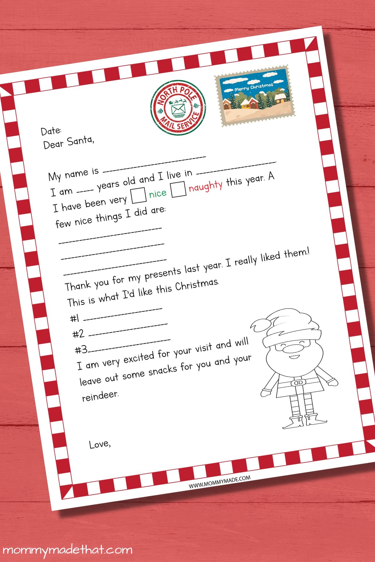From Santa Letter Template Free Printable