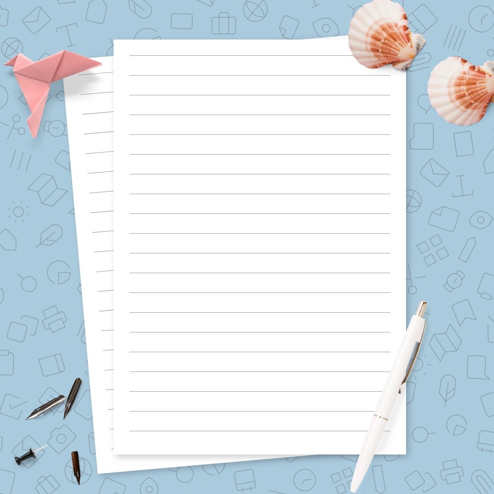 Printable Notebook Paper Template