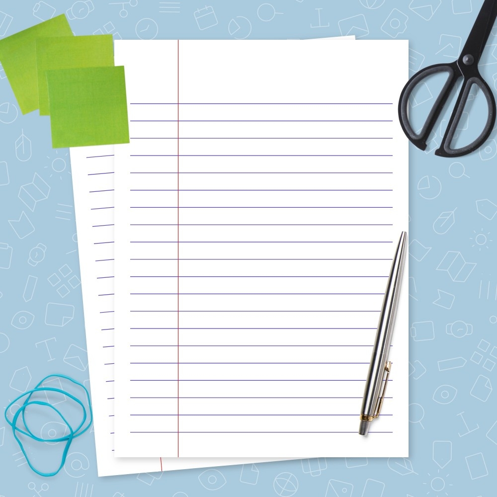 Lined Paper Template Printable