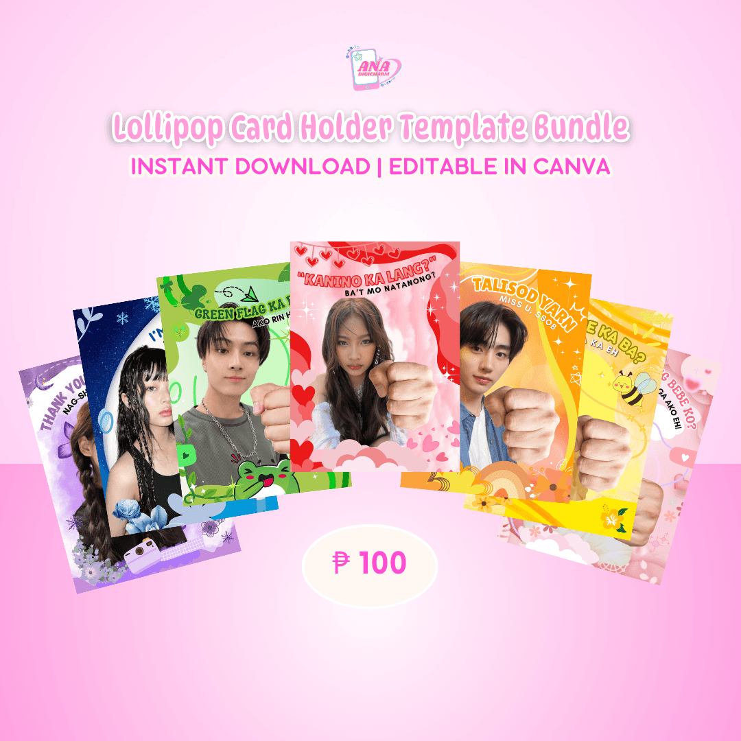 lollipop card holder bundle template printable with private label rights ana digicharm by anadigicharm raket ph