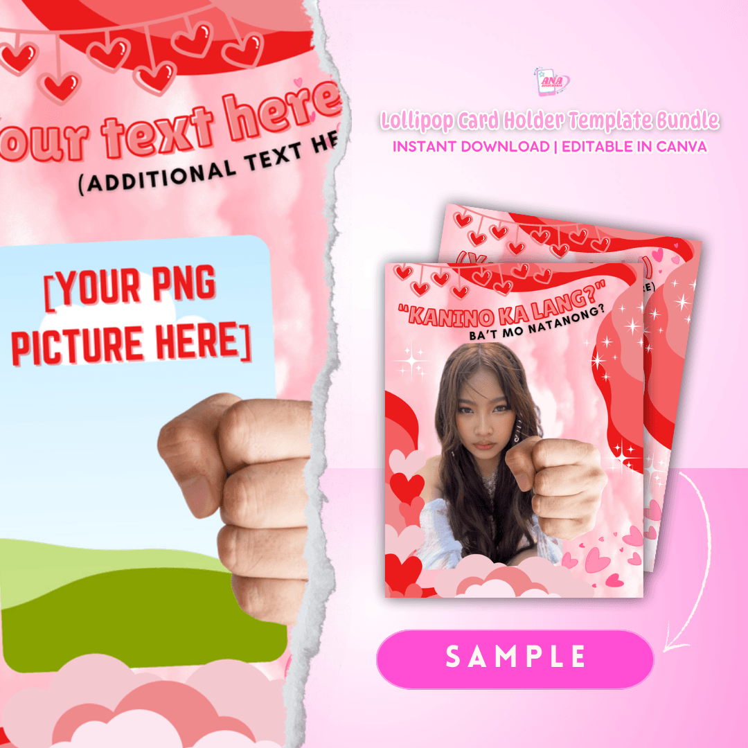 LOLLIPOP CARD HOLDER BUNDLE TEMPLATE PRINTABLE With Private Label Rights Ana DigiCharm By Anadigicharm Raket PH
