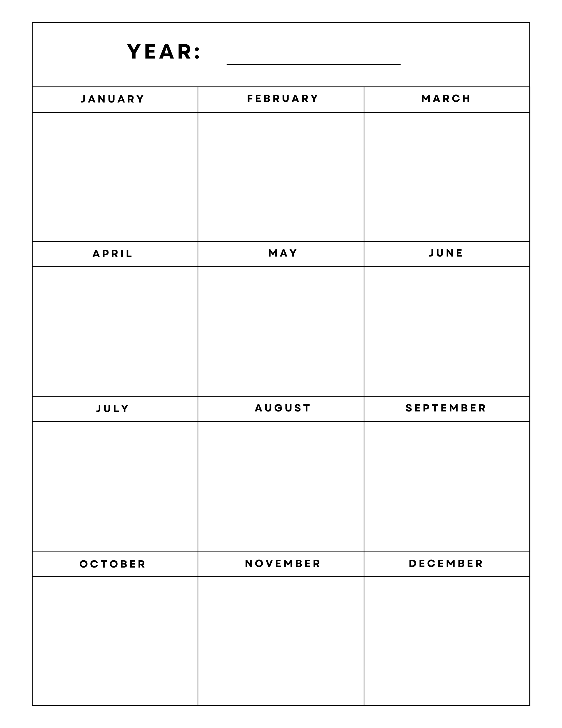 Make The Best Of The Year With A Blank Calendar My Calendar Land