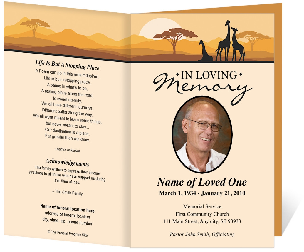 Memorial Program Templates Funeral Program Templates