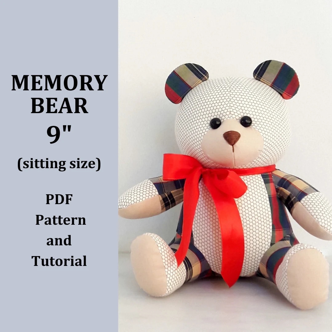 Memory Bear Pattern Cuddly Toy Teddy Bear Pattern Plushie Pattern Teddy Bear Sewing Pattern Etsy UK
