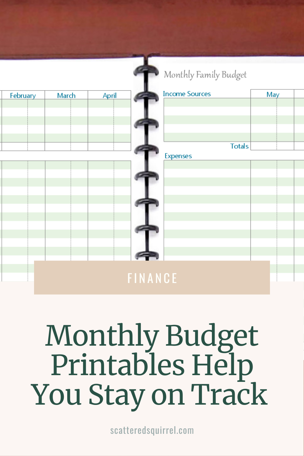 Monthly Family Budget Printables