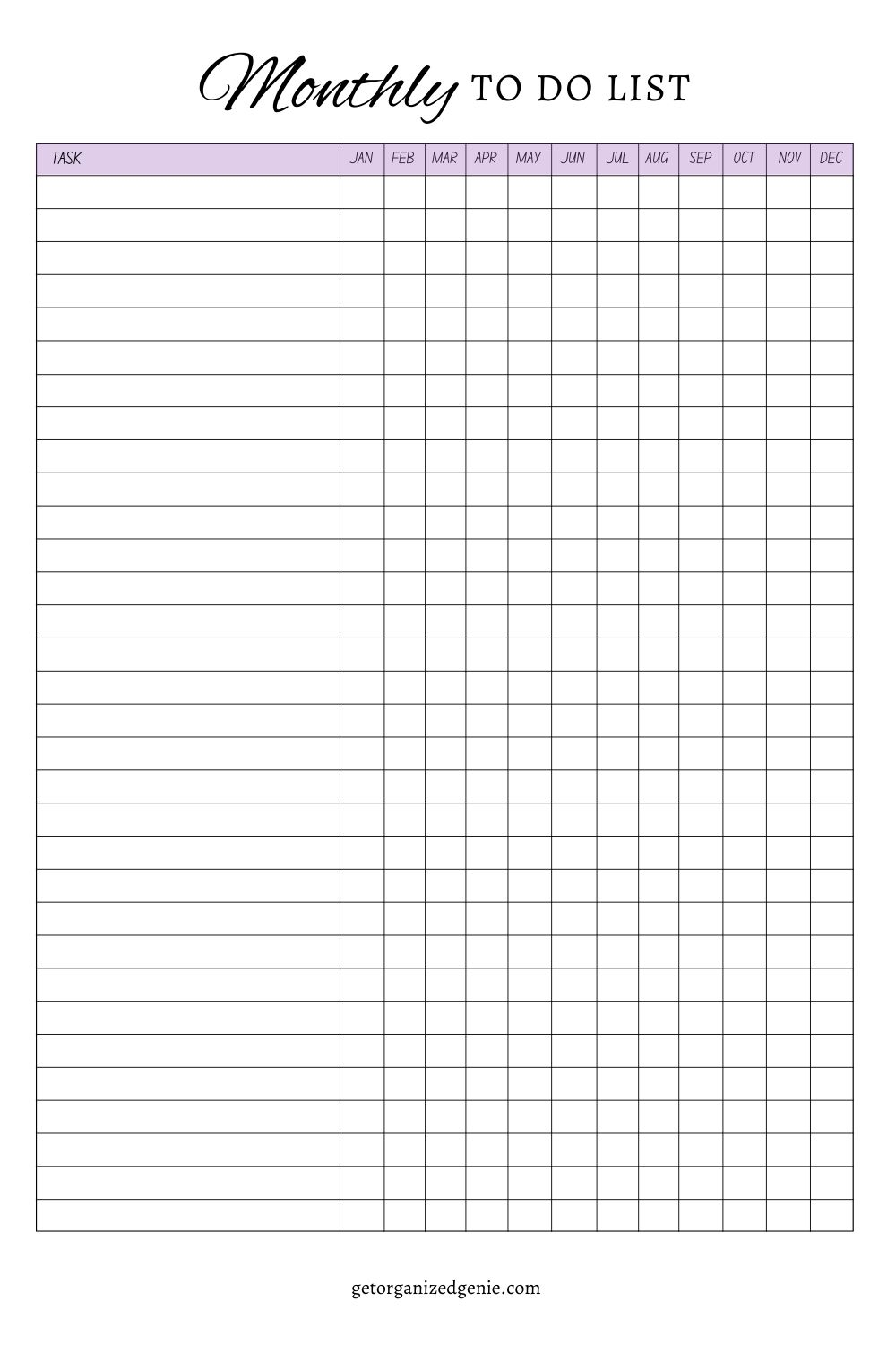 Free Printable To Do List Templates