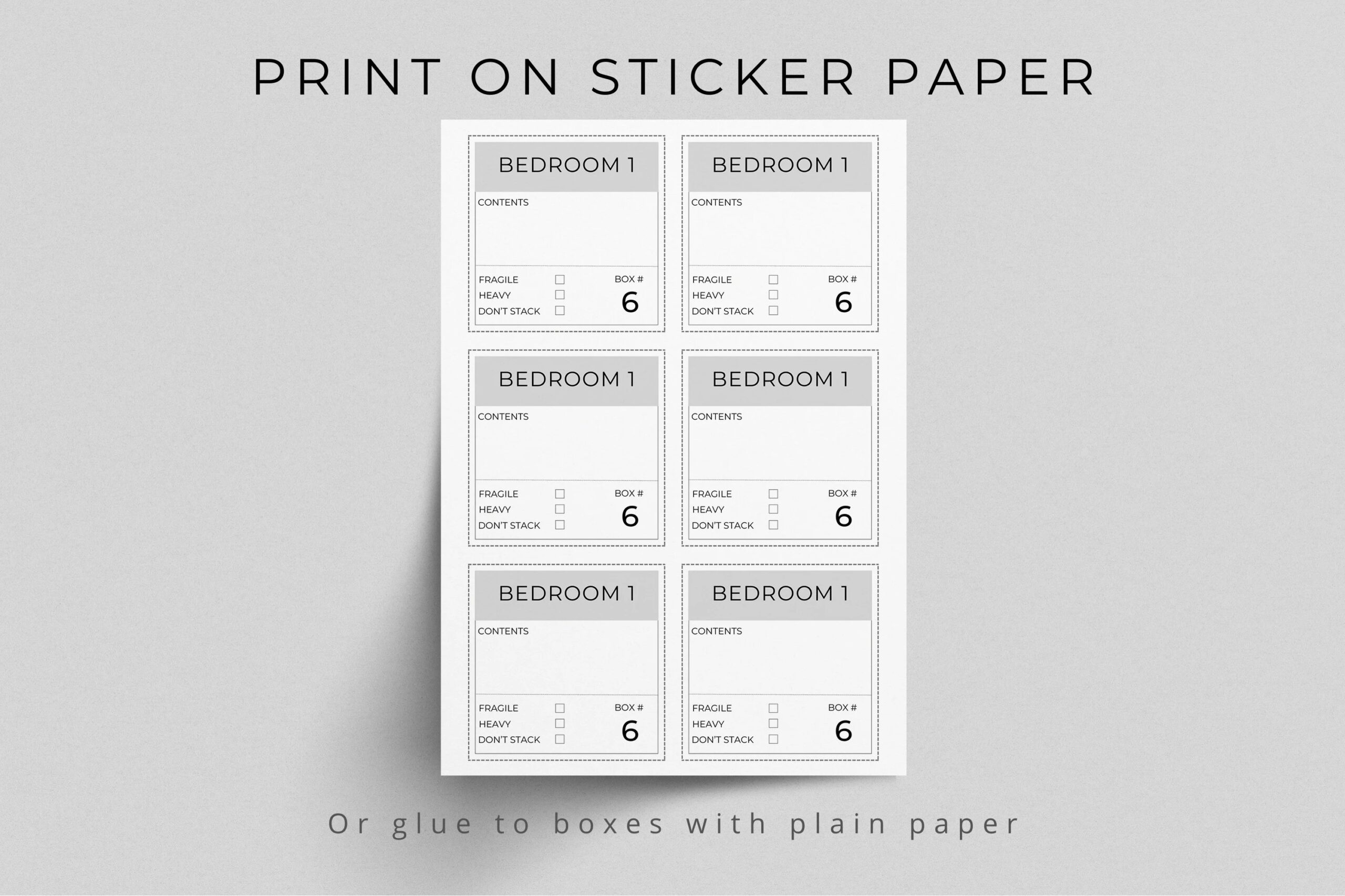 Free Printable Heavy Package Sticker Template