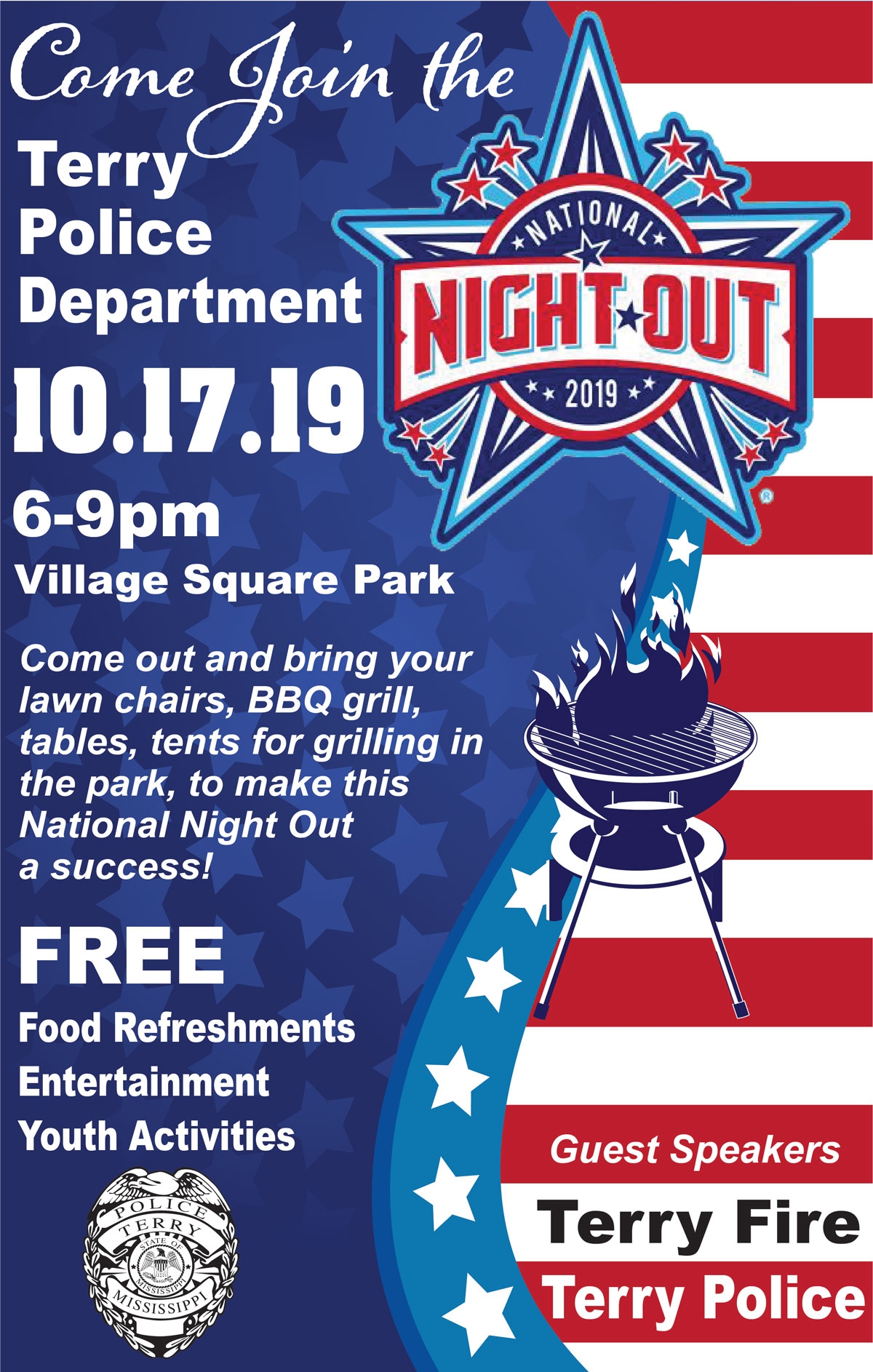National Night Out 2019 Town Of Terry
