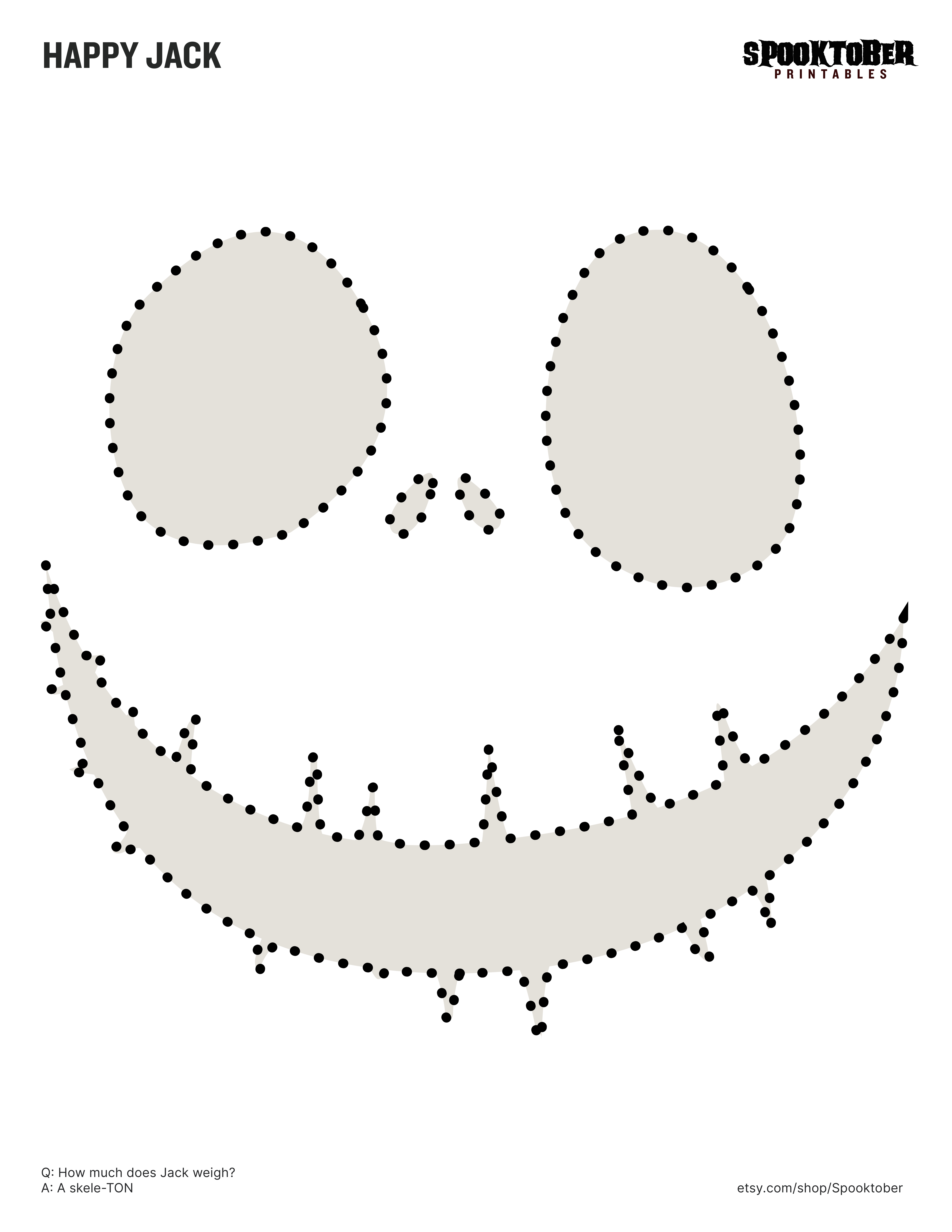 Nightmare Before Christmas Jack Skellington Free Pumpkin Stencil 