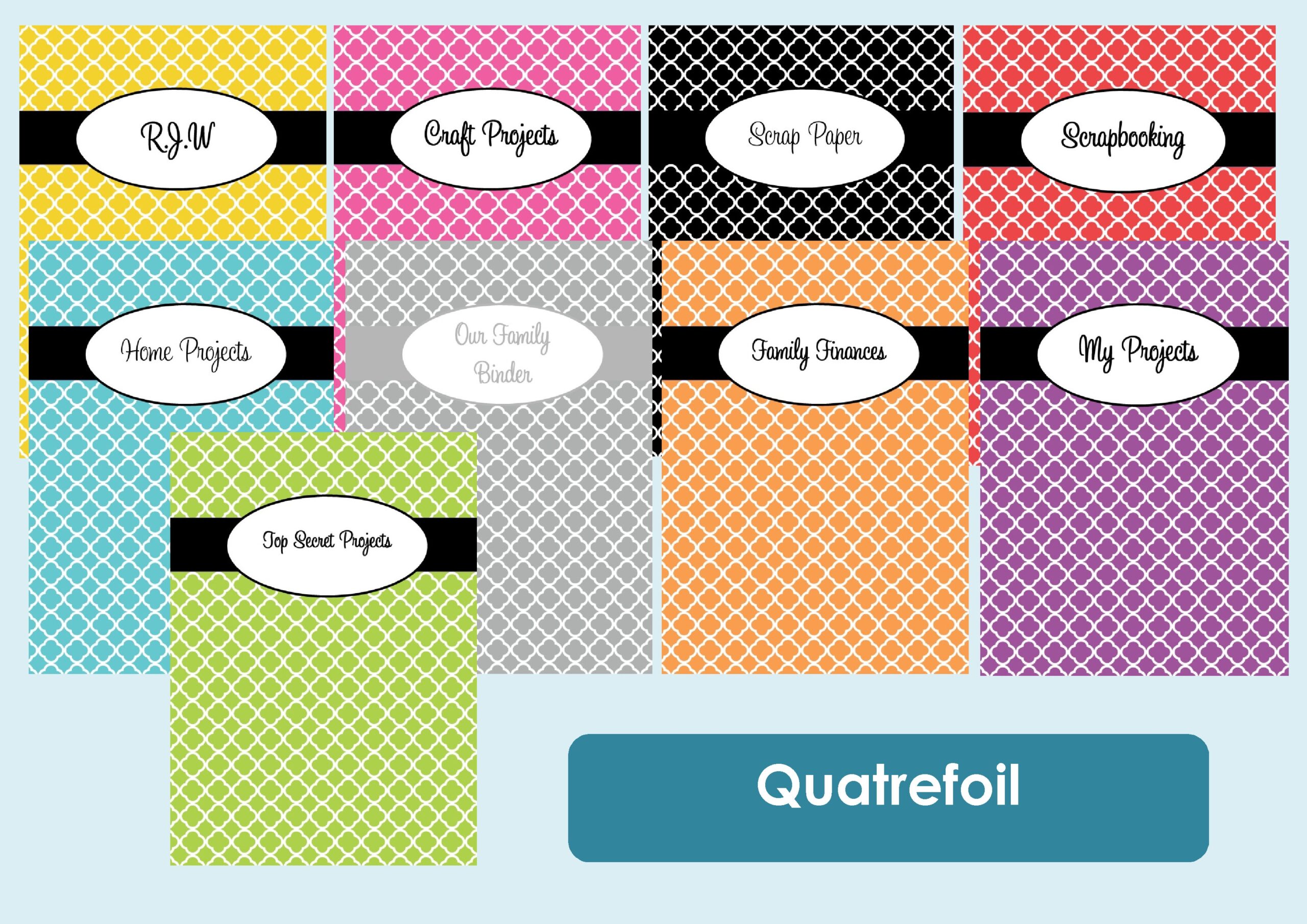 Organising With Binder Covers Recipe Organisation Home Craft Organisation And More AllAboutTheHouse Printables