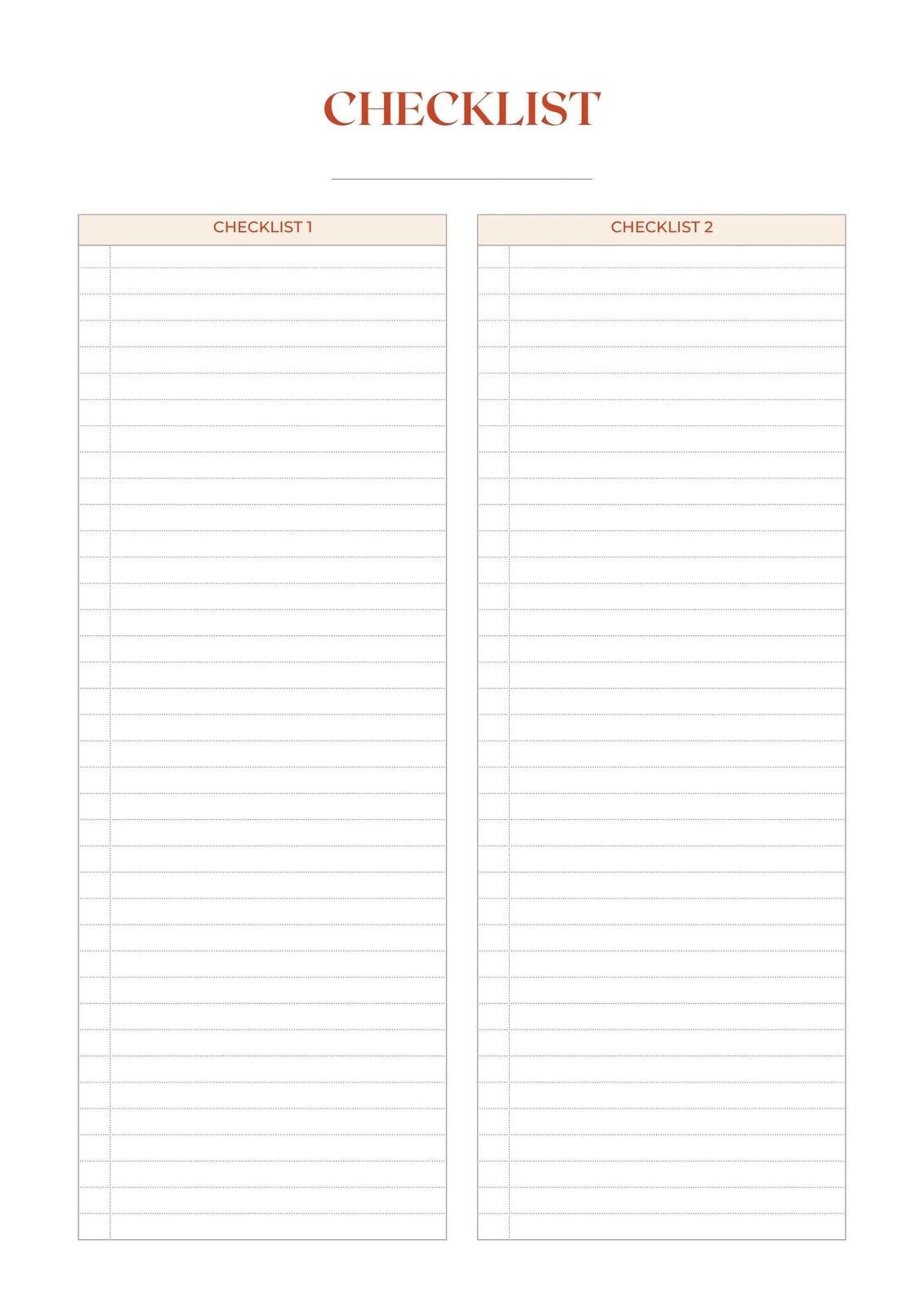 Page 2 Free Custom Downloadable Checklist Templates Canva