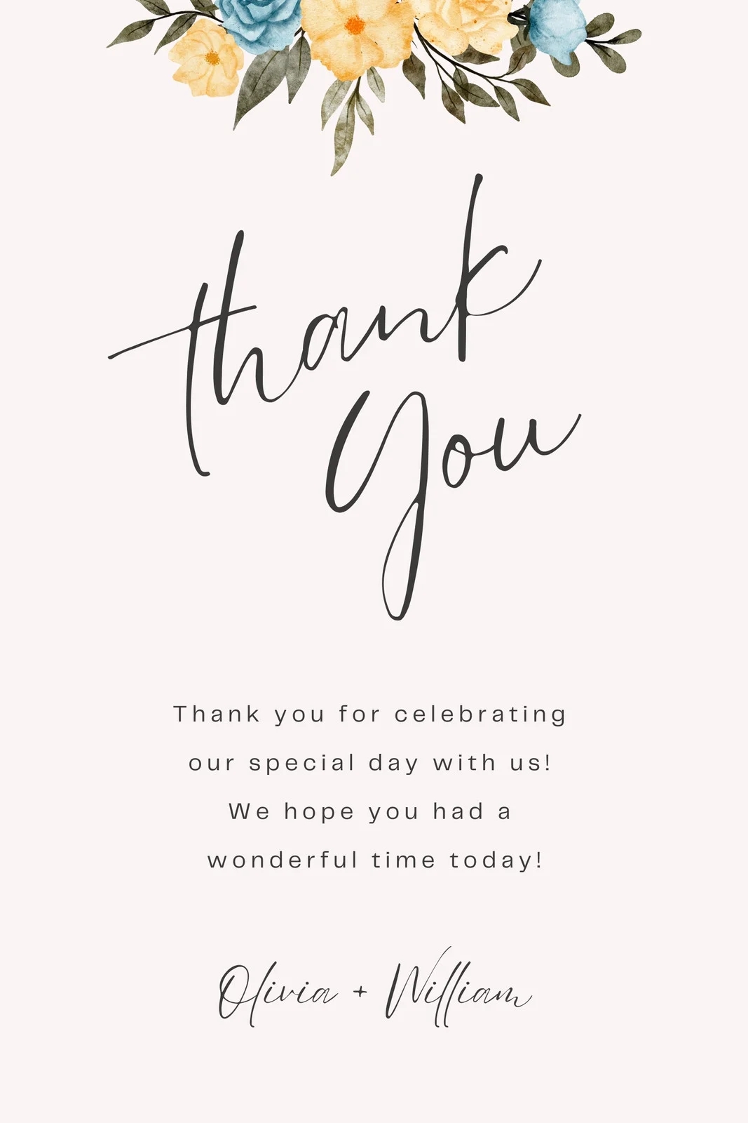 Page 3 Free Custom Printable Wedding Thank You Card Templates Canva