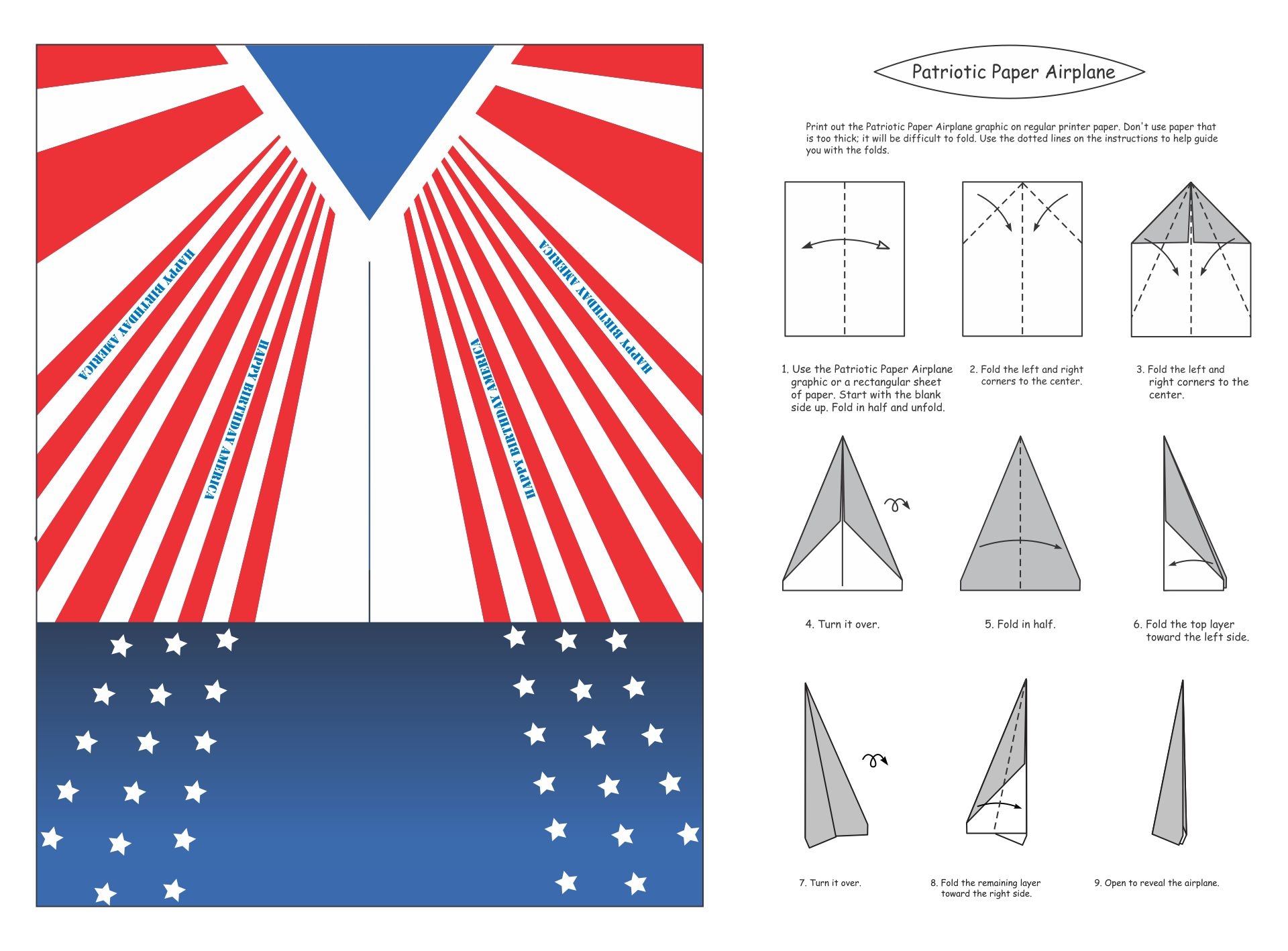 Paper Airplane Templates Printable