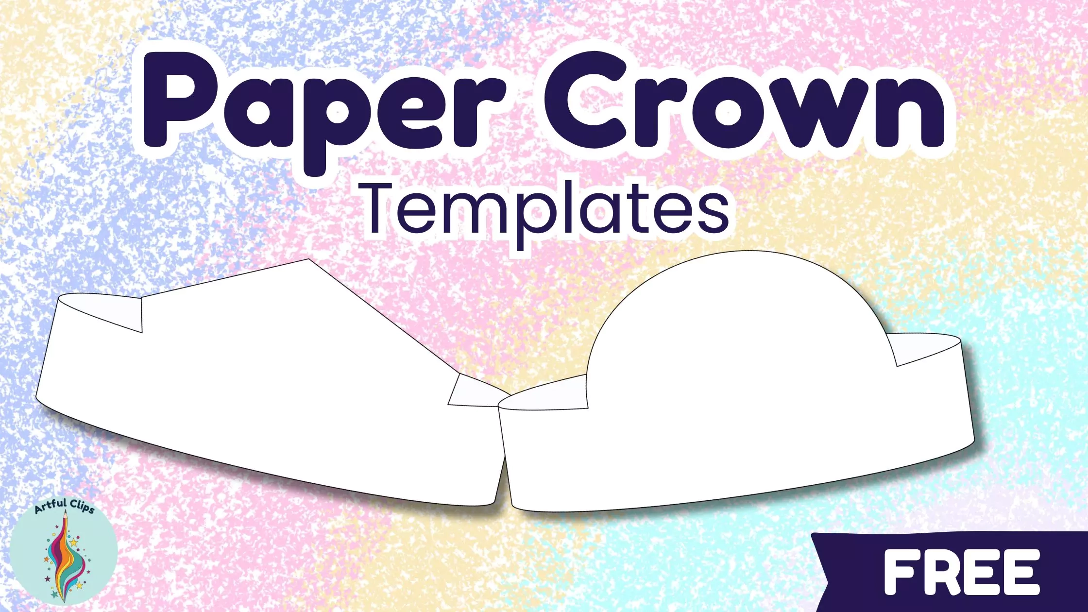 Paper Crown Template Set For Kindergarten Crafts Free