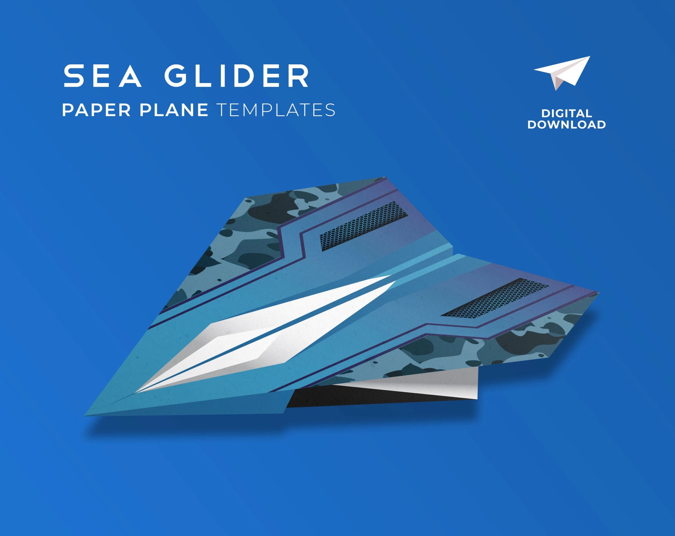 Printable Paper Plane Model Template