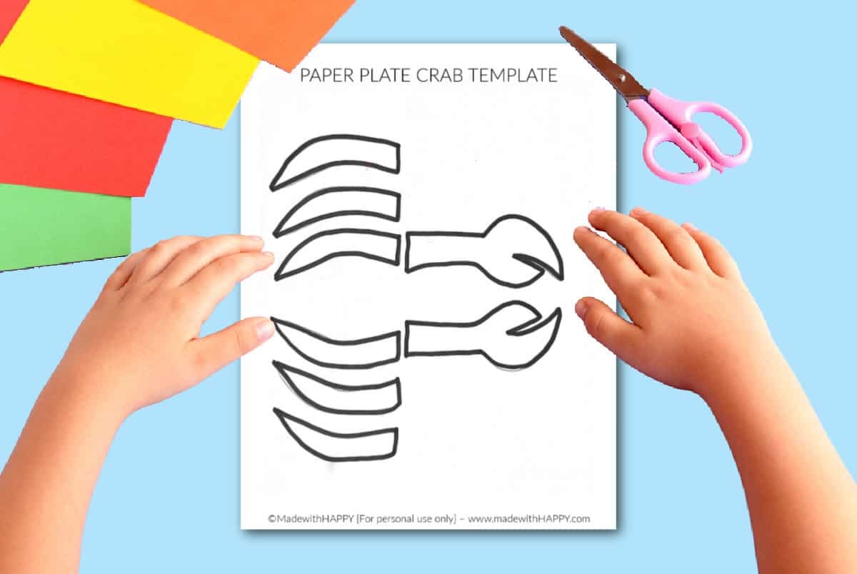 Paper Plate Crab Made With HAPPY