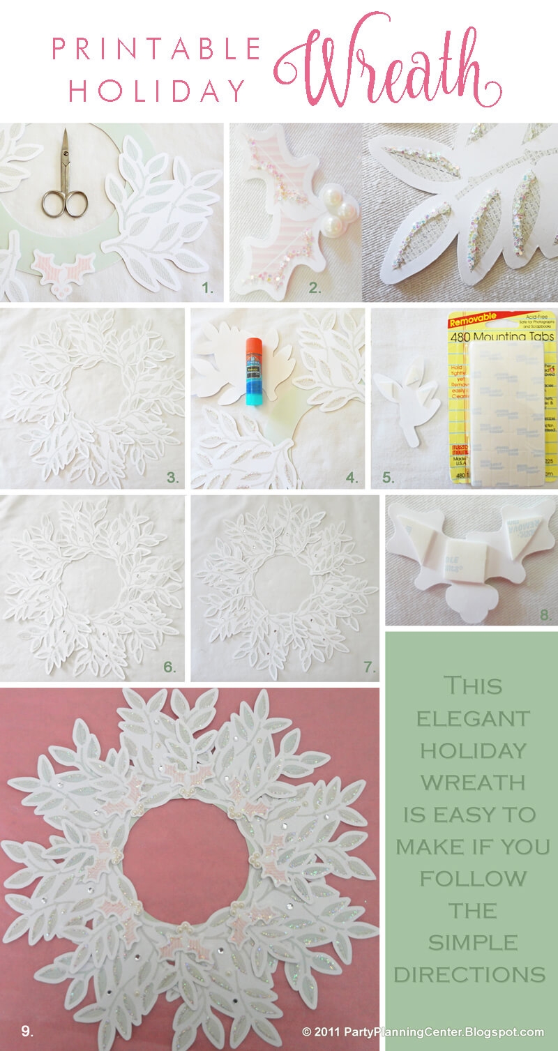 Party Planning FREE Paper Wreath Template And Tutorial