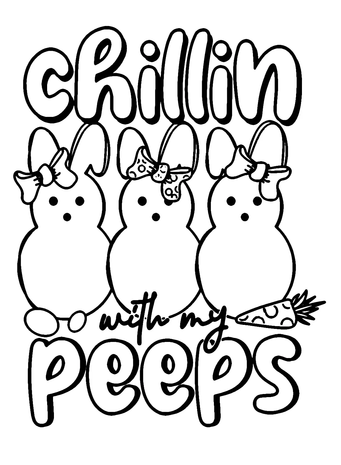 Peeps Coloring Pages To Print Free Printable Coloring Pages