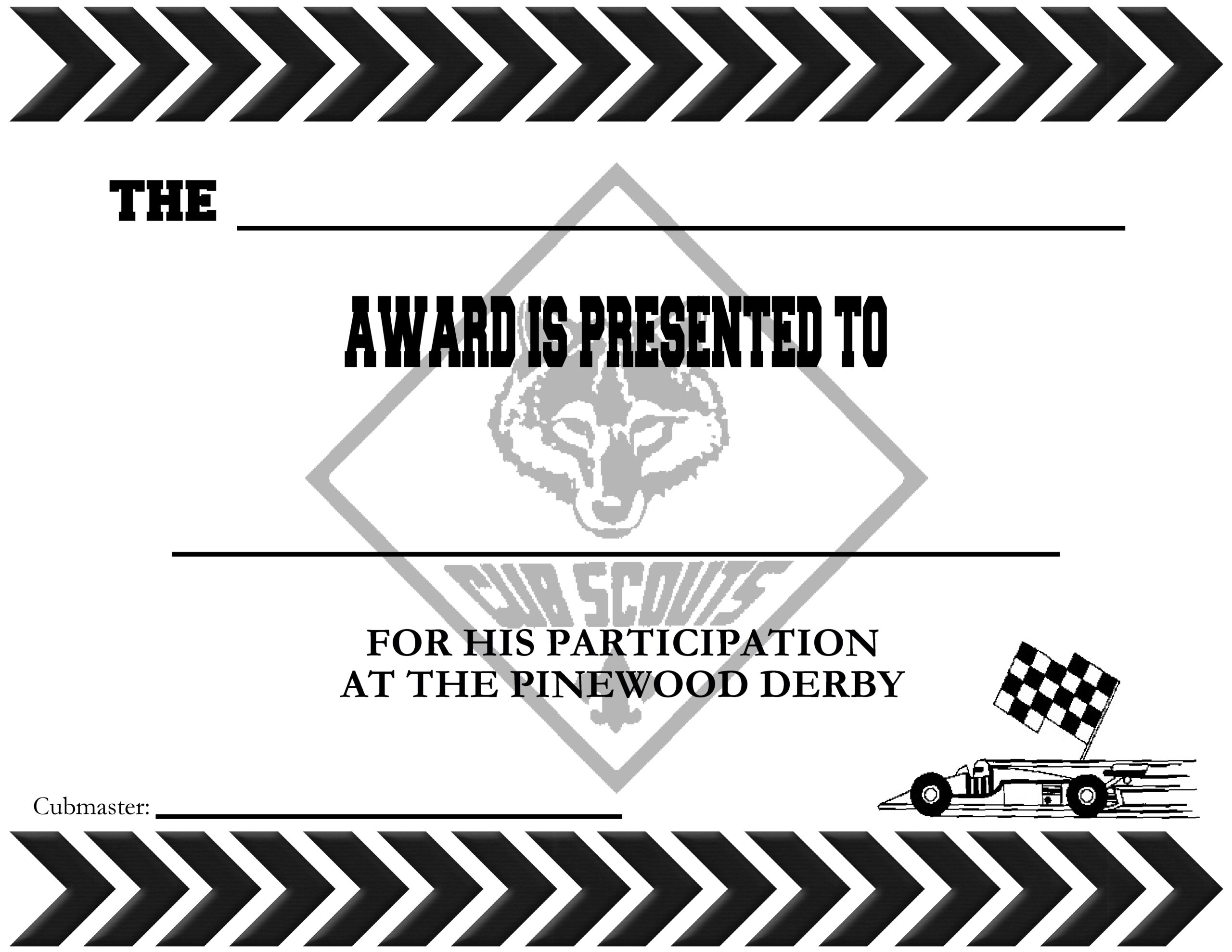 Free Printable Pinewood Derby Templates