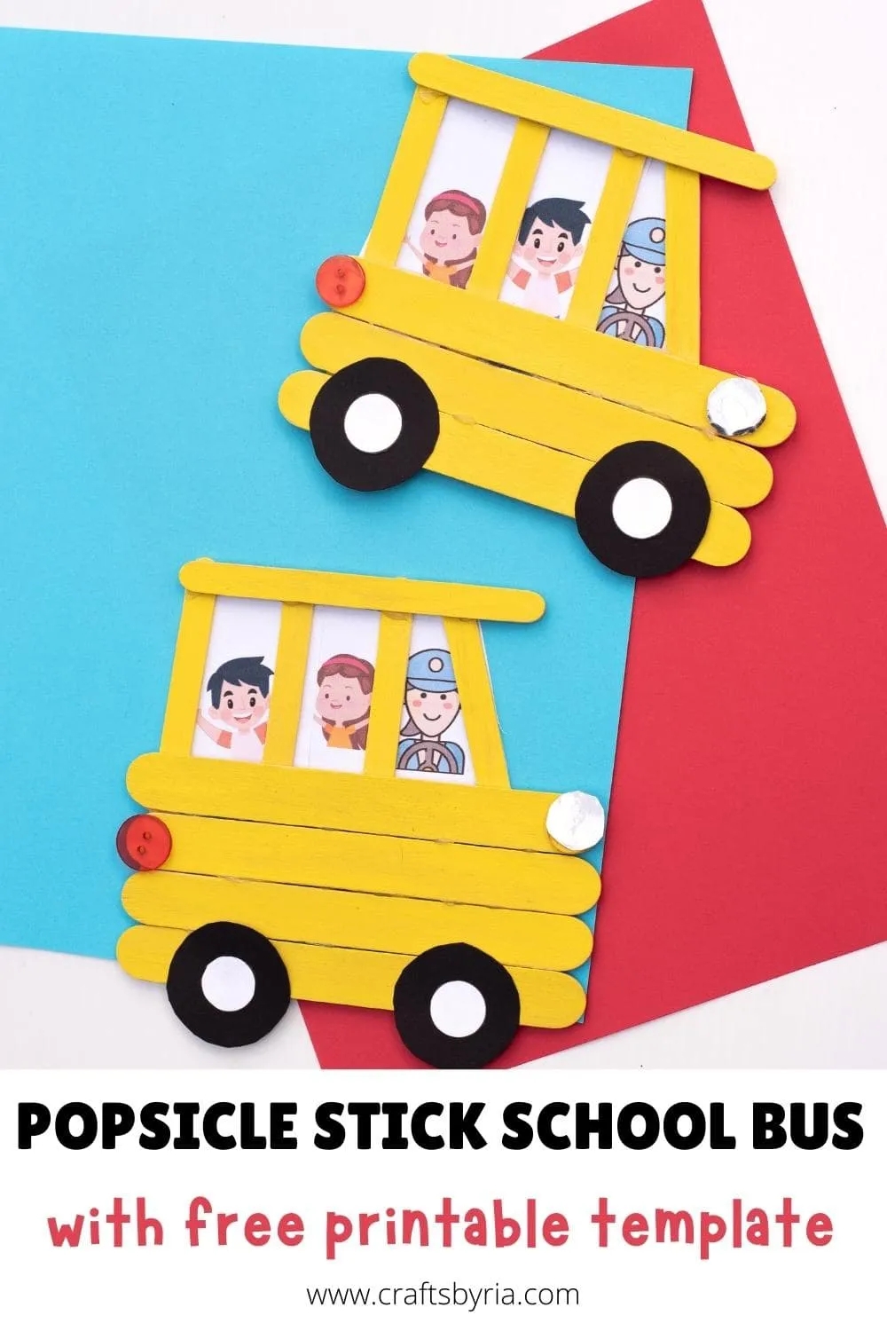Popsicle Stick School Bus Craft Crafts By Ria