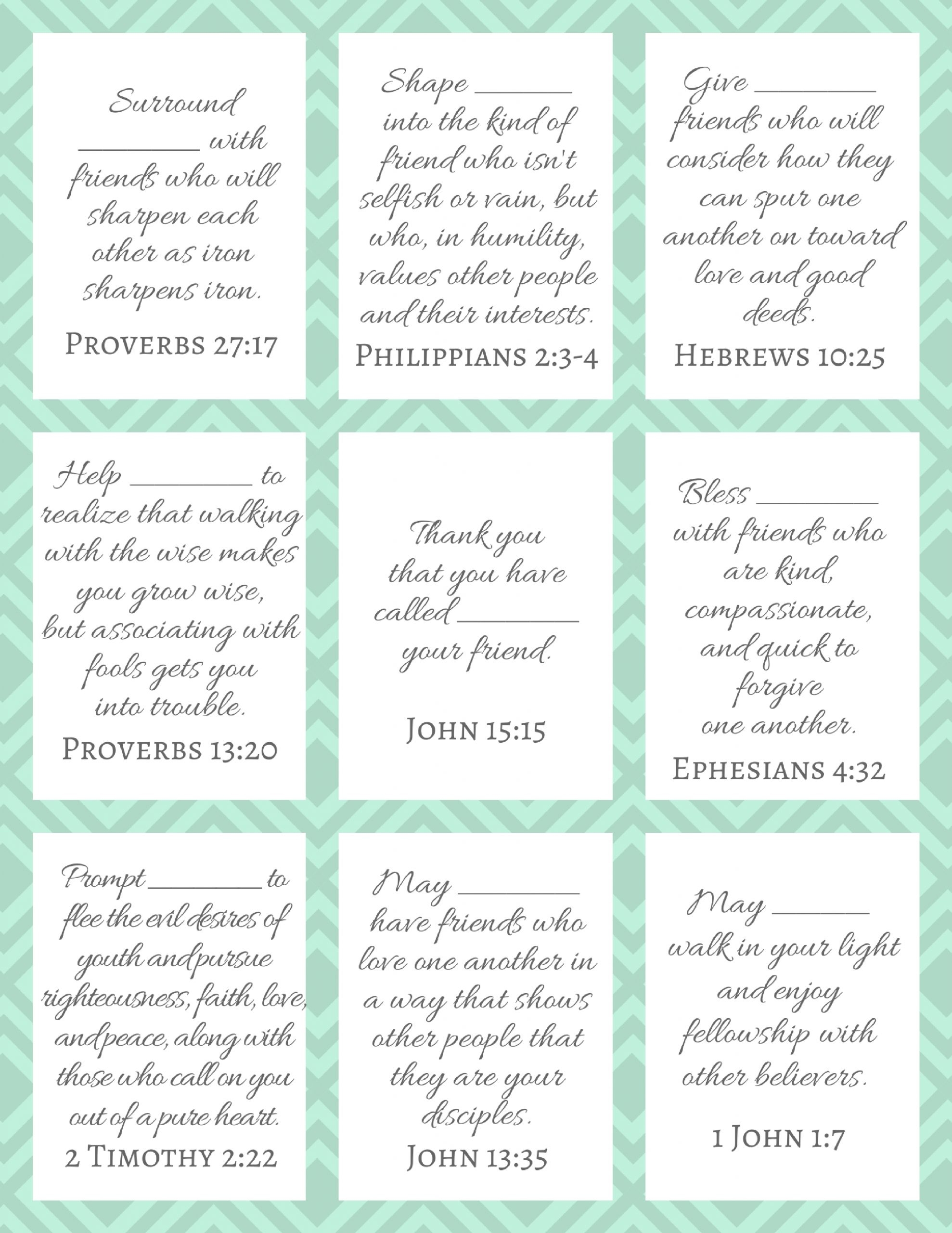 Free Printable Prayer Cards Template