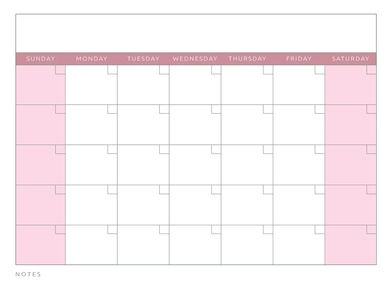 Printable Blank Calendar Templates World Of Printables