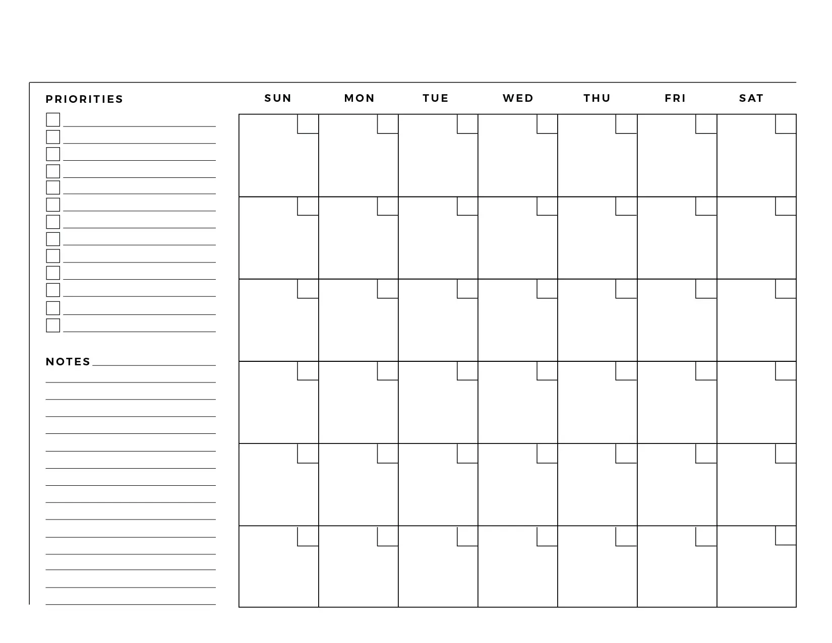 Printable Blank Calendar Templates World Of Printables