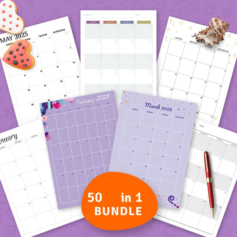 Printable Calendar Printable Monthly Calendar Templates
