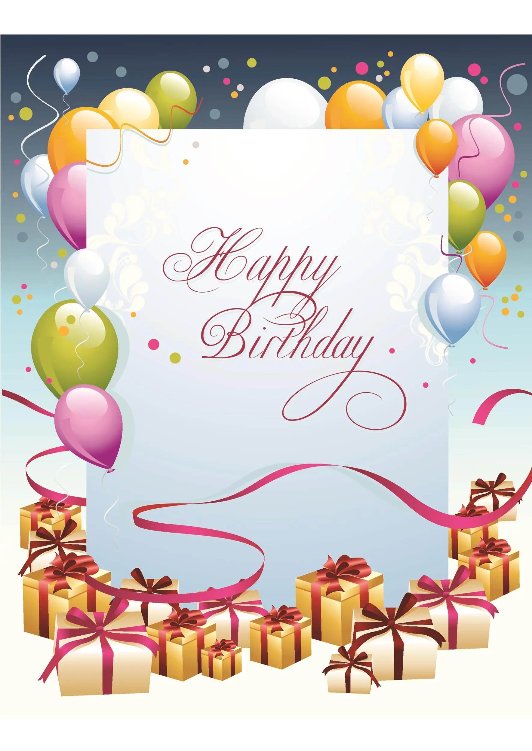 Birthday Card Template Free Printable
