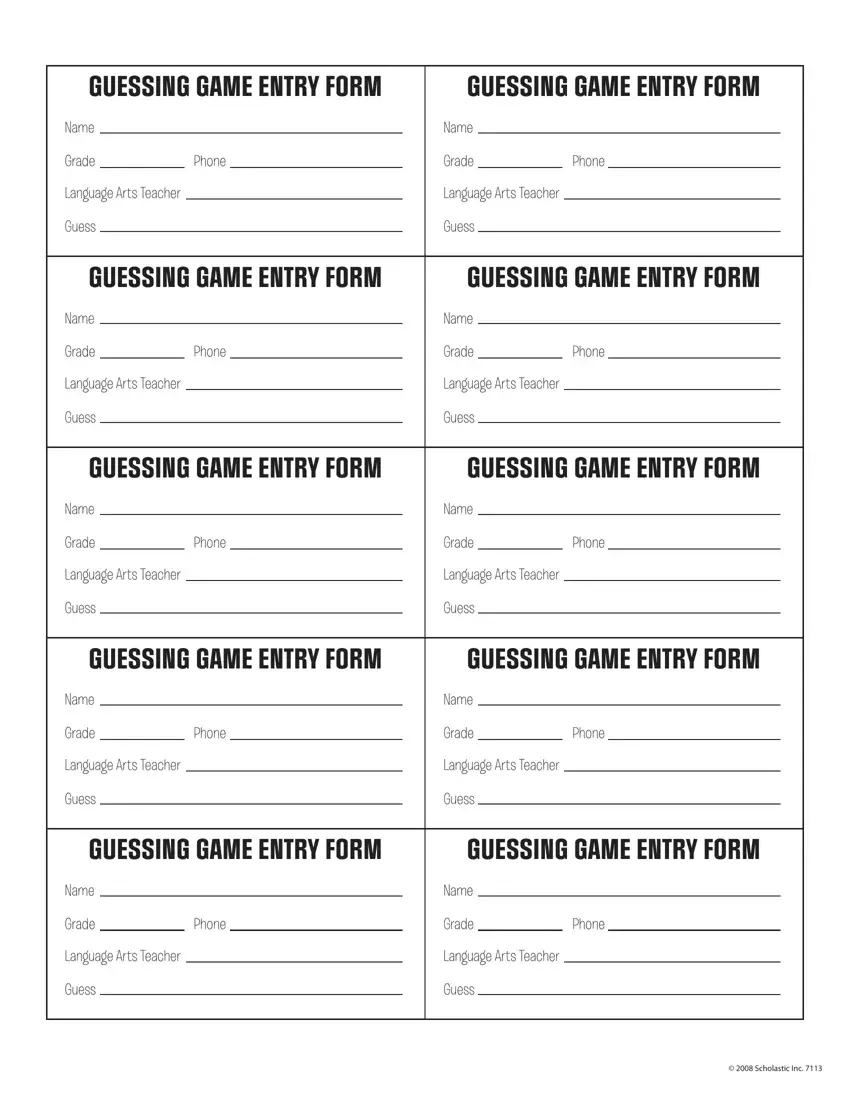 Printable Entry Form Fill Out Printable PDF Forms Online