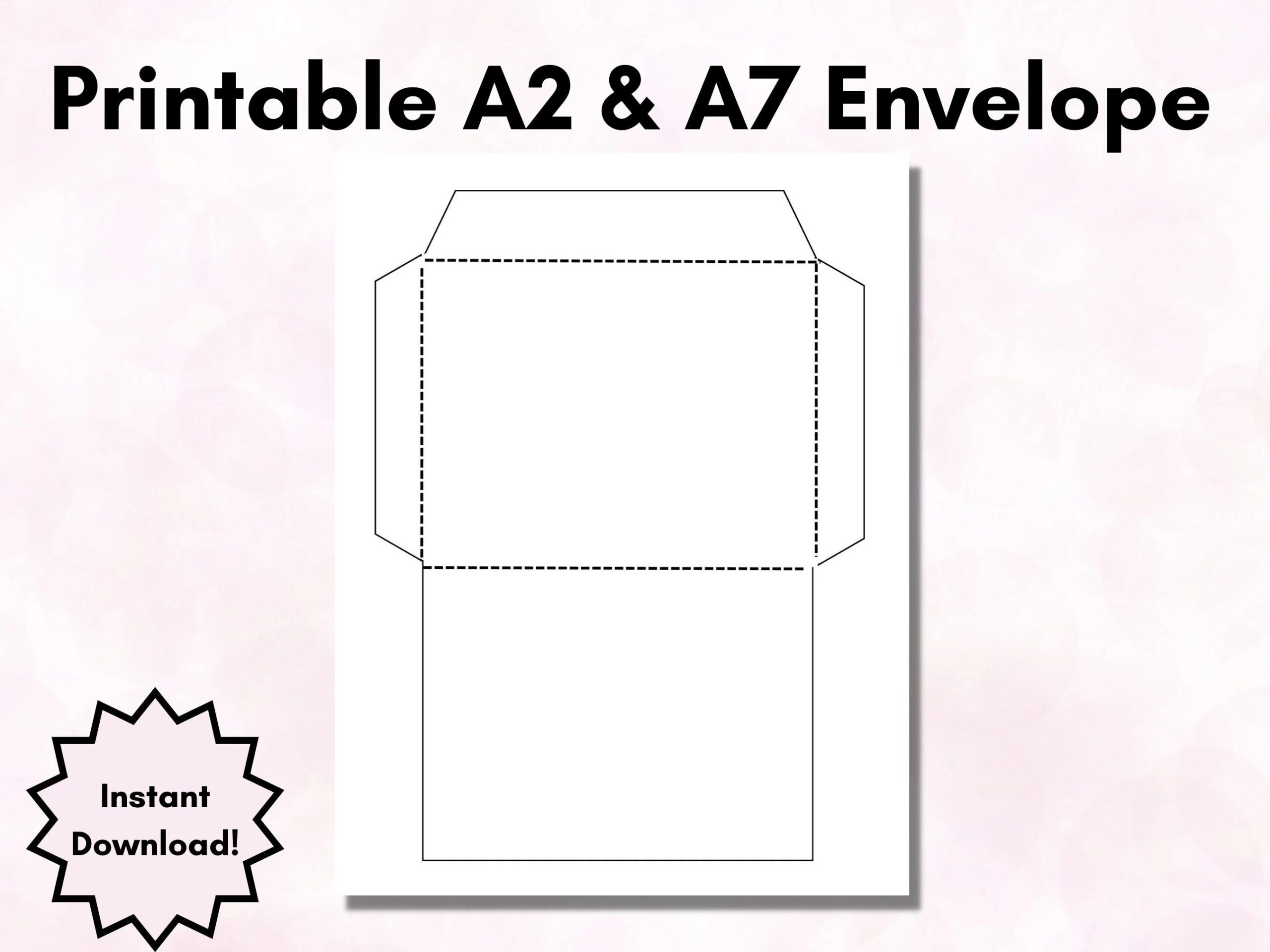 Printable Envelope Template A2 Envelope Template A7 Envelope 