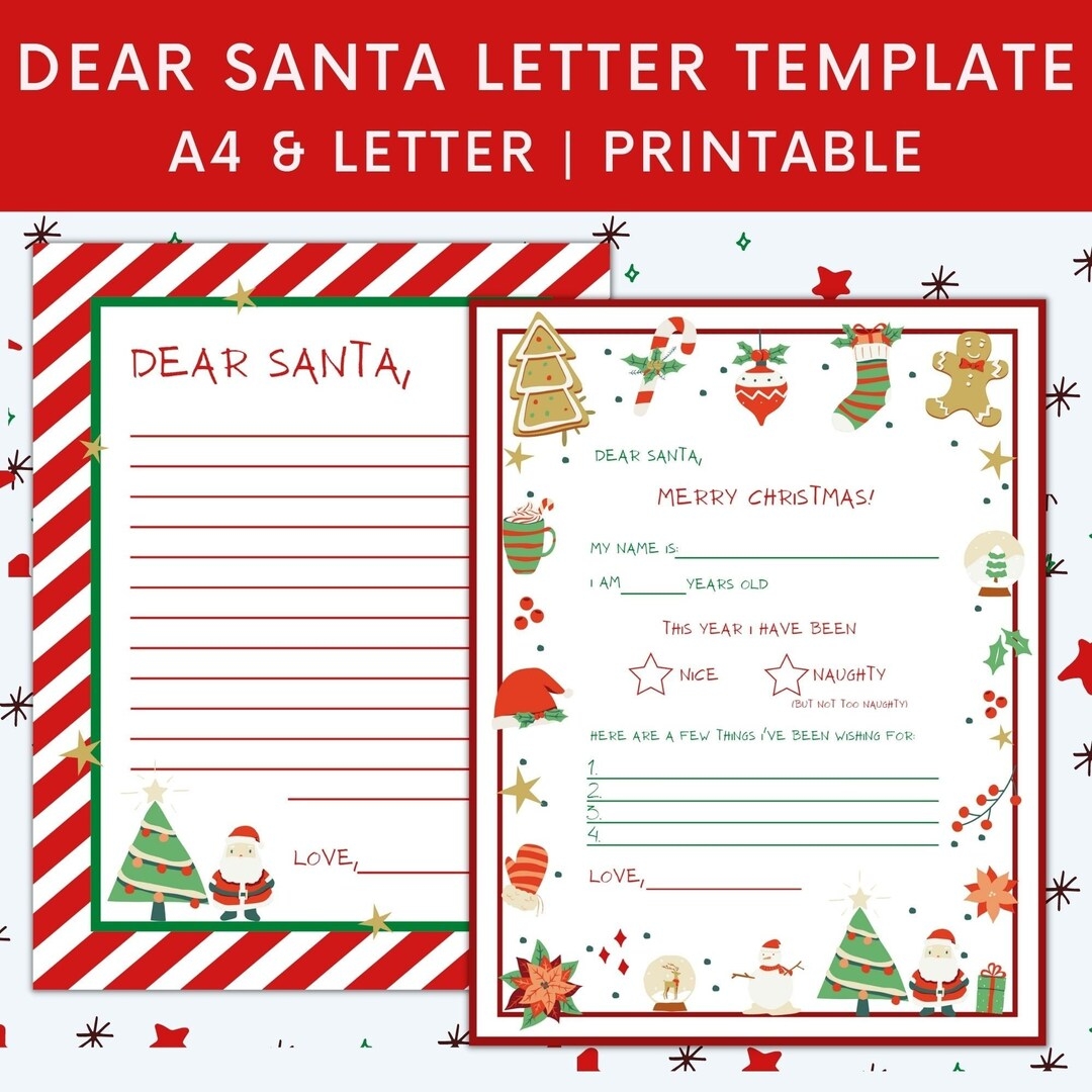 Free Printable Blank Santa Letter Template