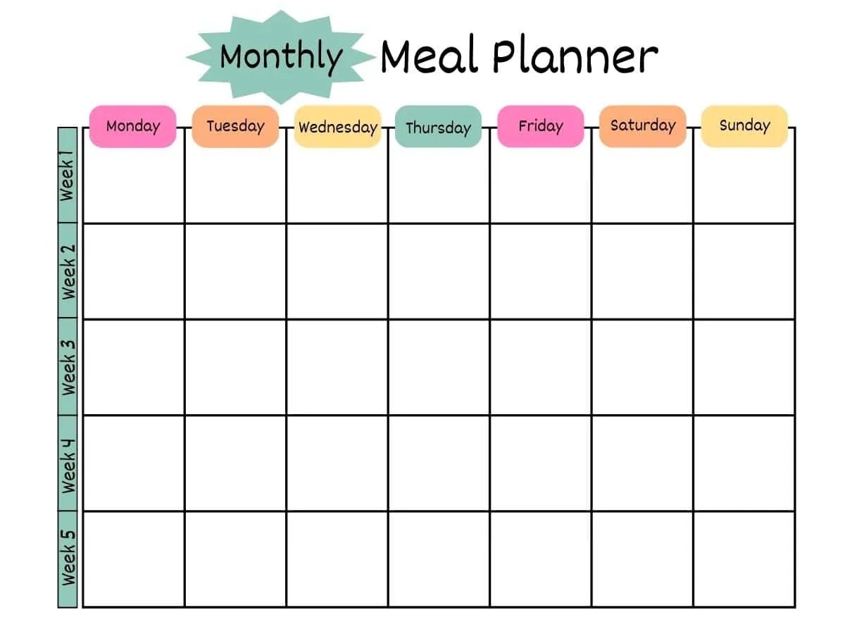 Free Printable Menu Templates