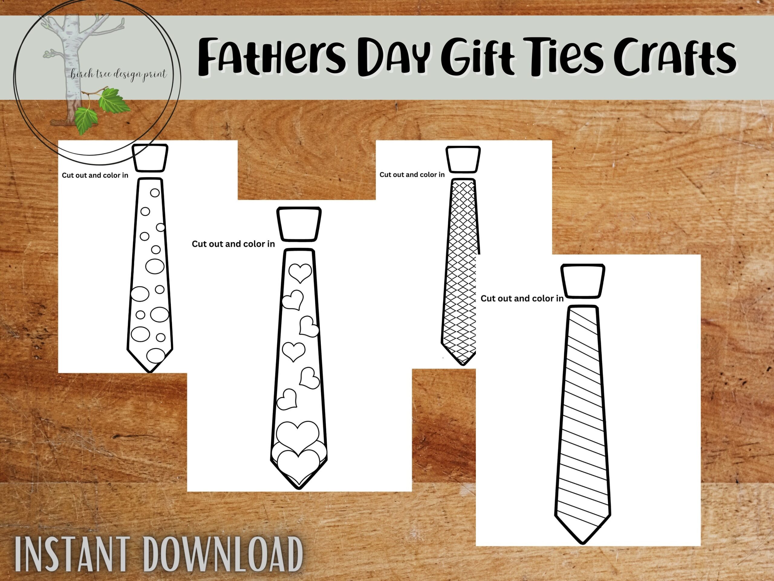 Printable Necktie Etsy