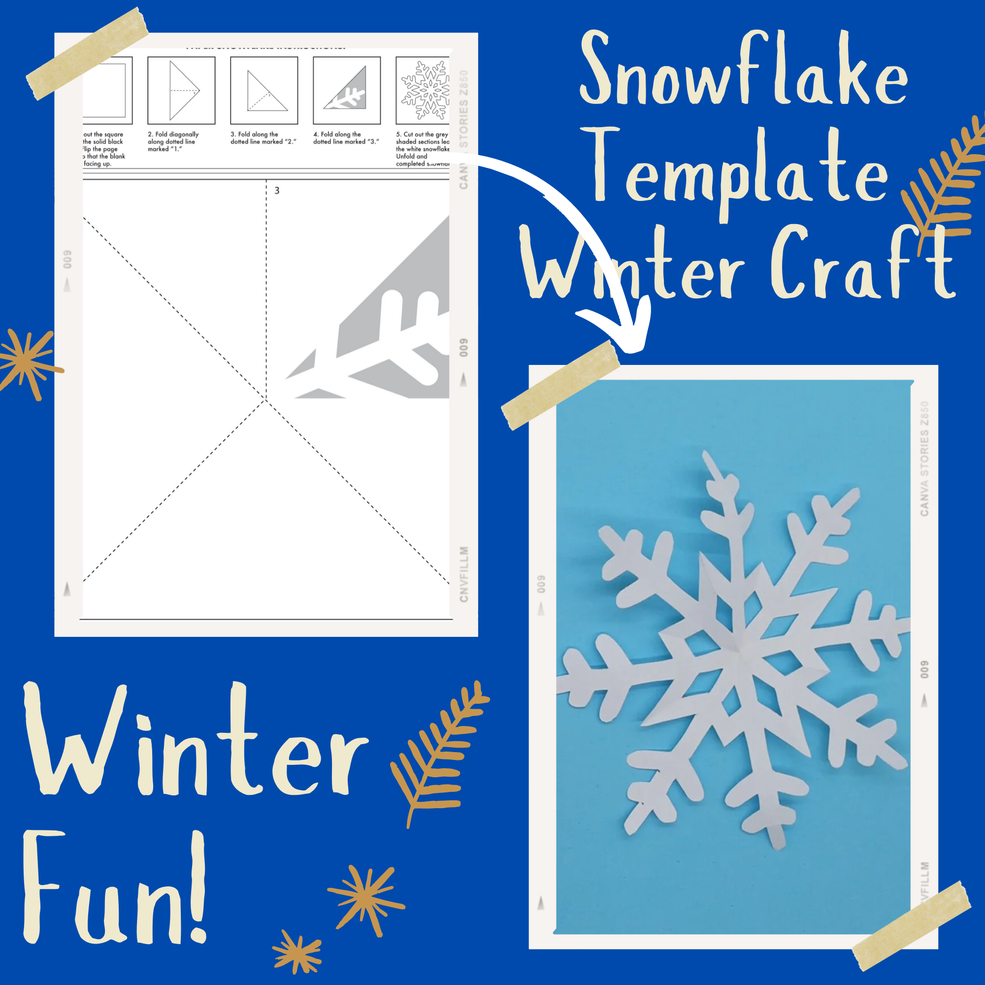 Printable Paper Snowflake Template