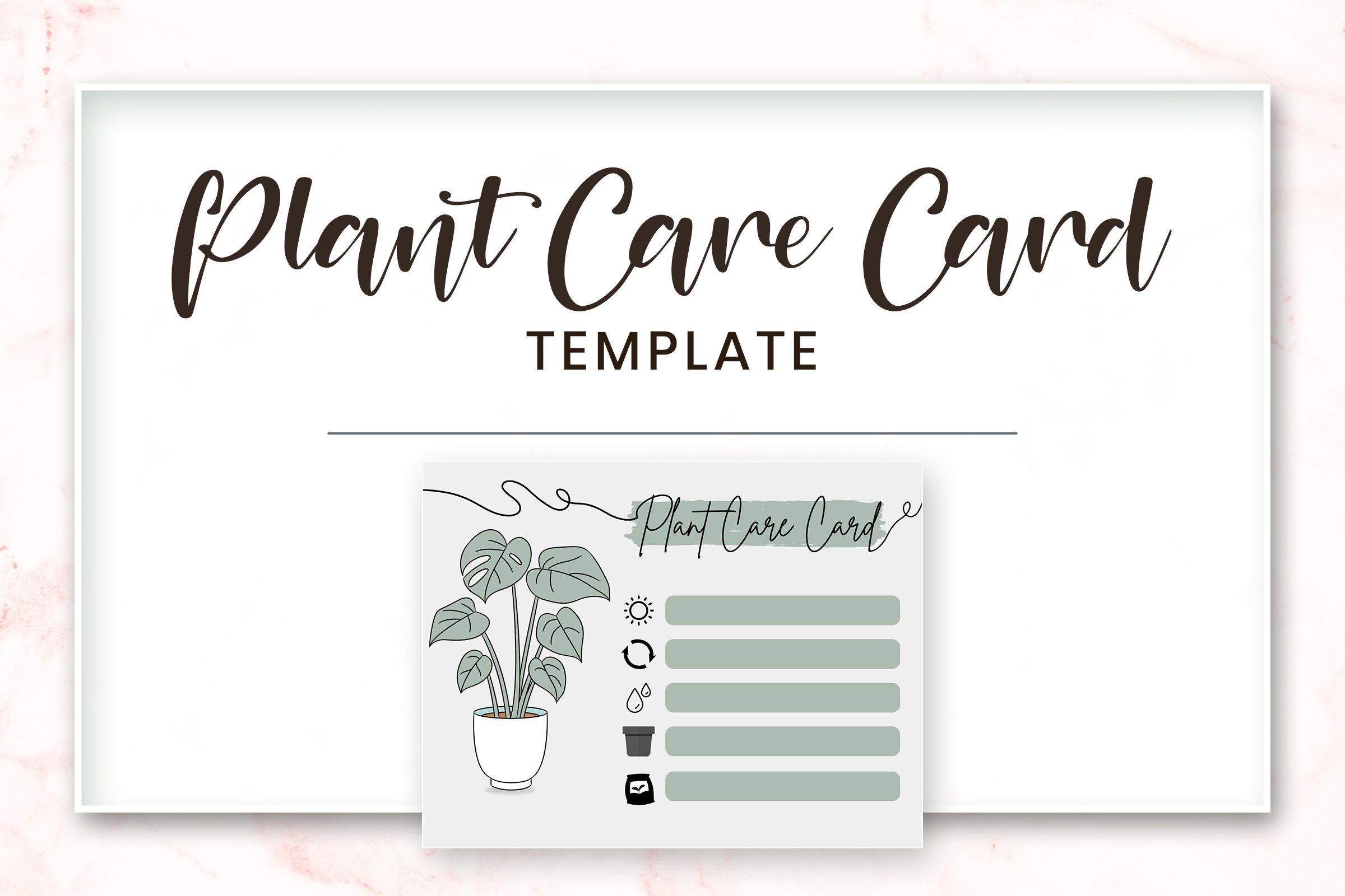 printable plant care cards template