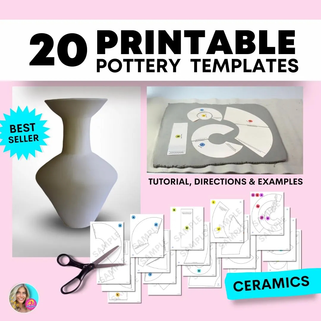 Printable Slab Pottery Template Etsy